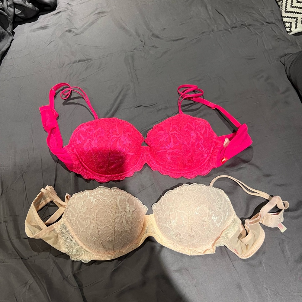 2 for Price of 1 - VS PINK Lace Push Up Bras